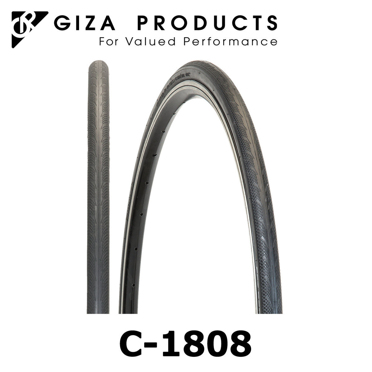 GIZA PRODUCTS C-1808 スリックセンター採用ロードバイクタイヤ