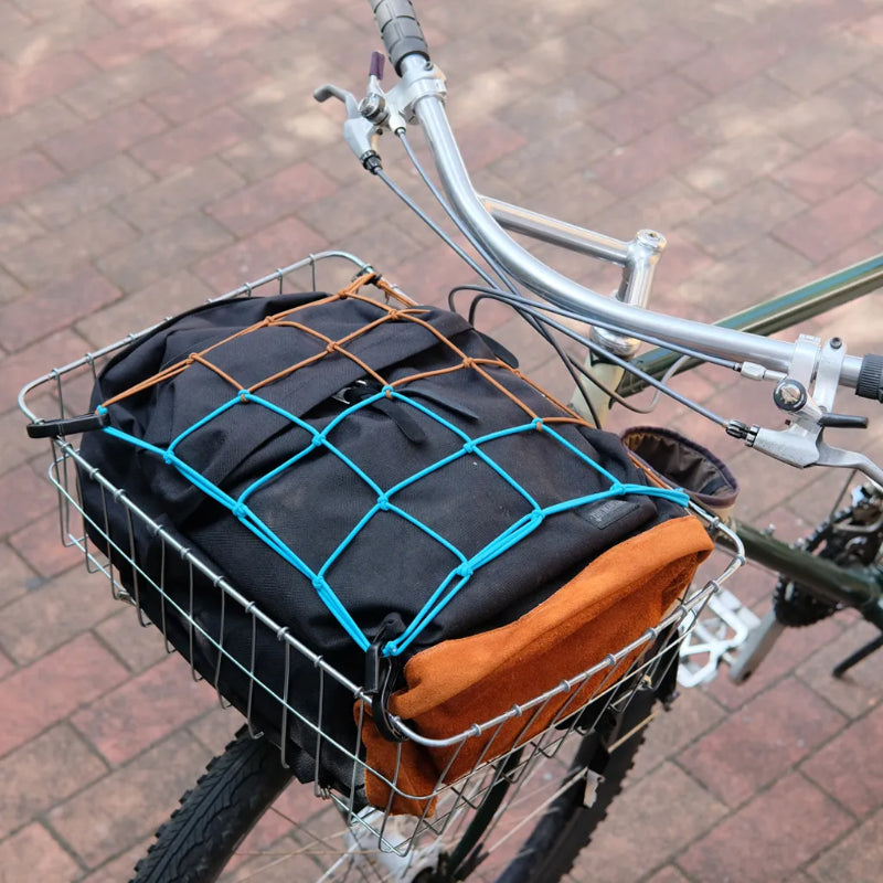 cargo net ブルーラグ カーゴネット 荷物固定ネット 自転車 WALD バスケット アクセサリー 自転車 ラックネット カラビナ付き ネット 自転車 おしゃれパーツ バスケット用ゴムネット