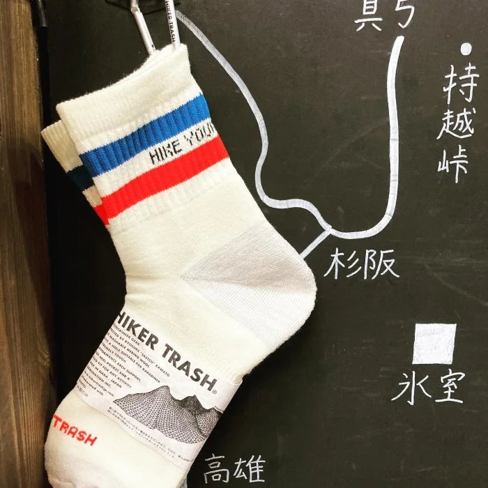 H.Y.O.H ”HIKE TREK MID”(HT30006) トレッキングソックス メリノウール 靴下 ハイキング ソックス ロングトレイル 装備 抗菌防臭 ソックス 日本製 登山靴下 カラビナホール付き