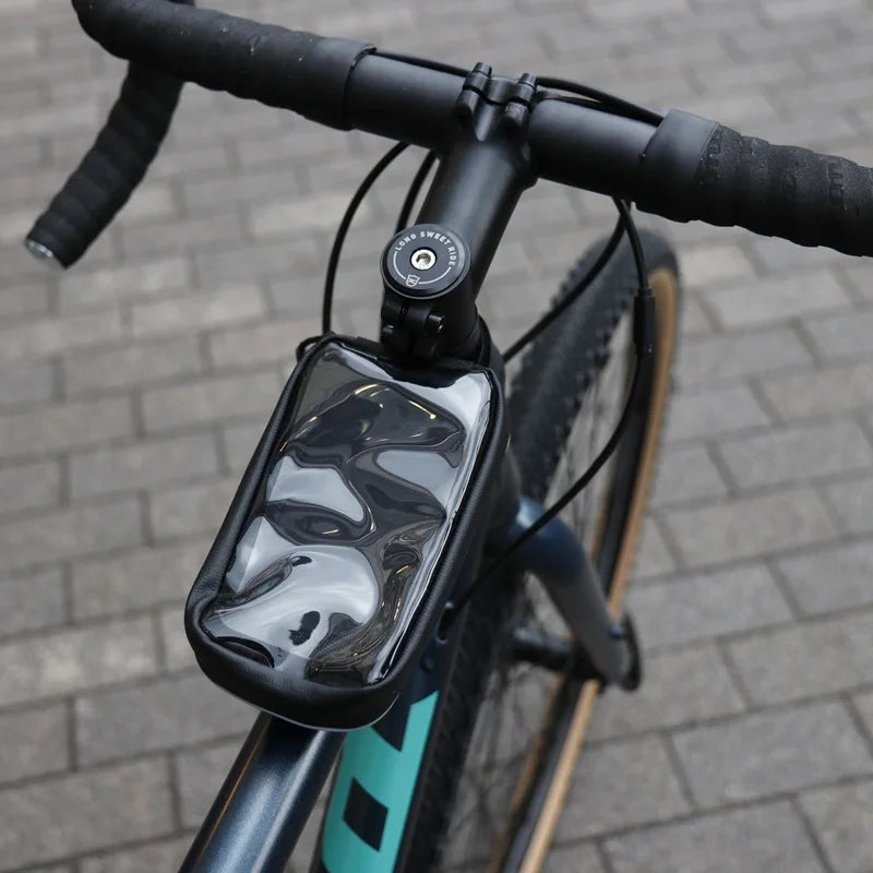 SMART ENERGY CADDY レザイン トップチューブバッグ 自転車 スマホケース 防水 ロードバイク フレームバッグ タッチ操作対応バイクケース ライド用エナジーバーバッグ CO2ボンベ 収納ケース モバイルバッテリー 自転車収納