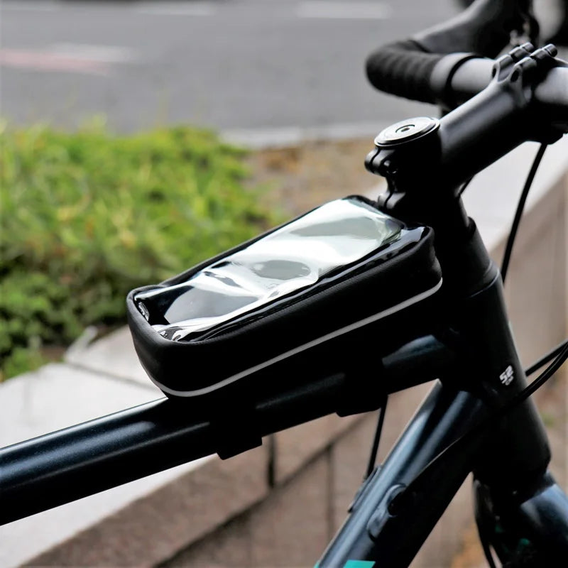 SMART ENERGY CADDY レザイン トップチューブバッグ 自転車 スマホケース 防水 ロードバイク フレームバッグ タッチ操作対応バイクケース ライド用エナジーバーバッグ CO2ボンベ 収納ケース モバイルバッテリー 自転車収納