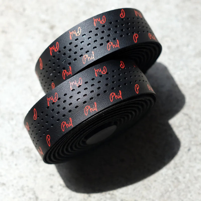 logo bar tape フィルウッド バーテープ ロードバイク ハンドルバーテープ シリコン裏面バーテープ パンチングレザーテープ 自転車カスタムパーツ 高級バーテープ クロモリバイク用アクセサリー