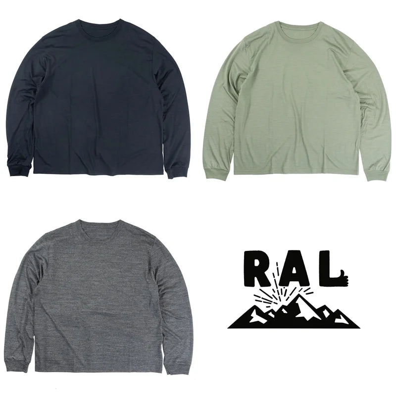 【在庫SALE / セール】Merino Wool Long Sleeve Tee ラル メリノウールロングスリーブ 長袖