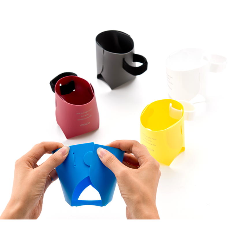 オリジナル コーヒー カップホルダー(by MOCA) 自転車 カップホルダー コーヒー ホルダー 自転車用 ハンドル取り付けアクセサリー マジックテープ カップホルダー 自転車プレゼントグッズ 日本製 自転車パーツ サイクルハテナ オリジナル