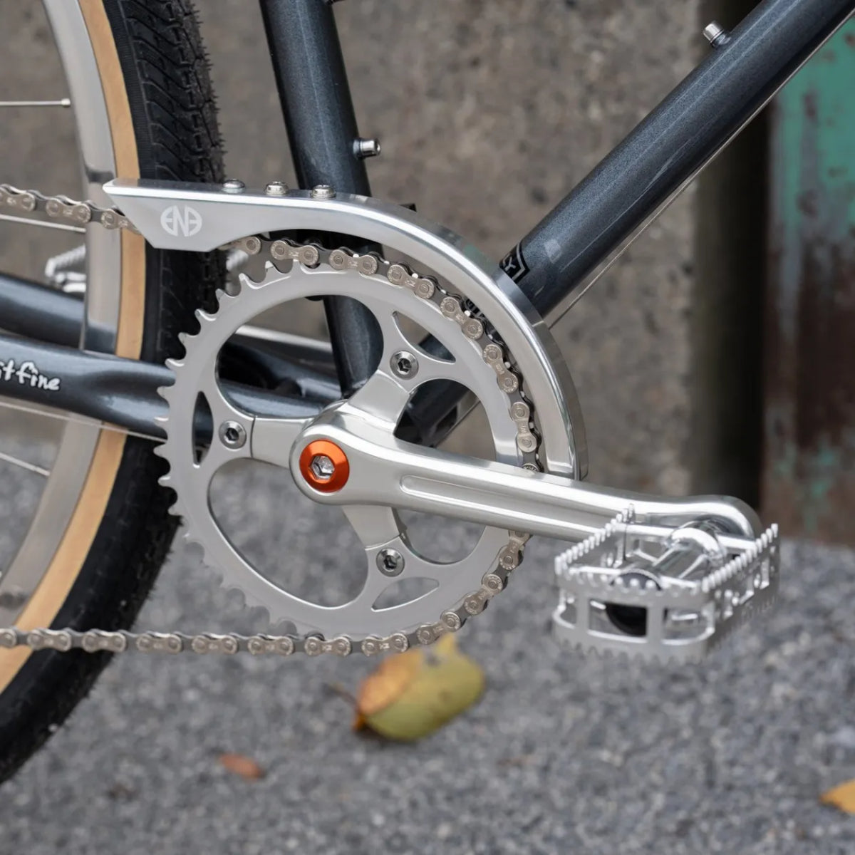 YMC crank set BLUE LUG クランク ブルーラグ クランクセット ナローワイド チェーンリング クロモリ クランク シングルスピード クランク フロントシングル カスタム 3アーム クランク