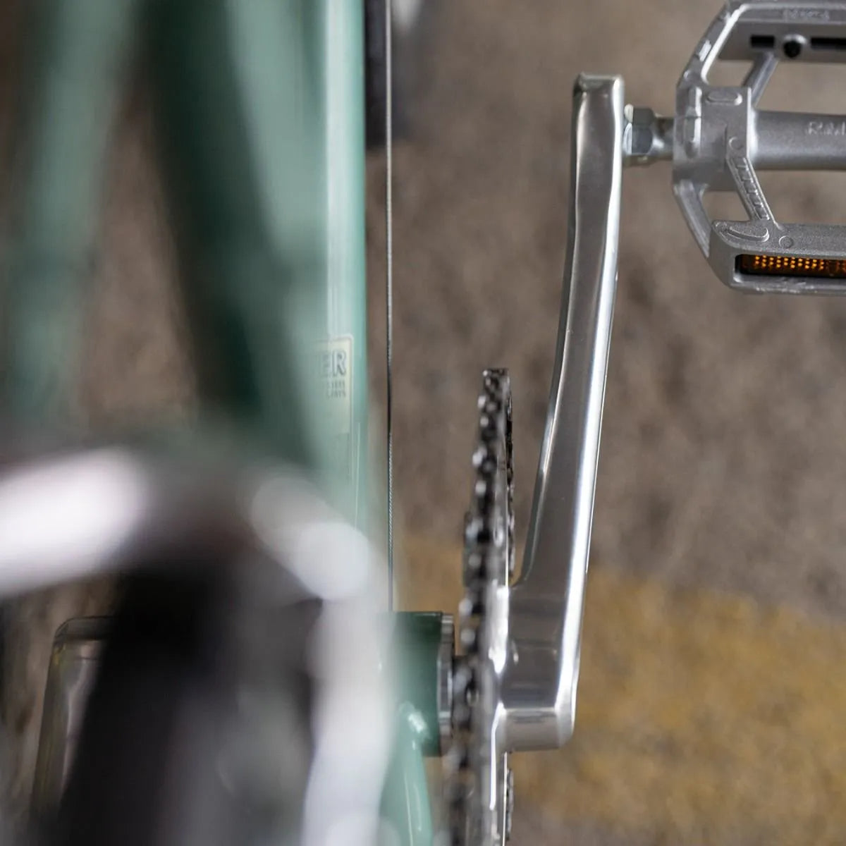 YMC crank set BLUE LUG クランク ブルーラグ クランクセット ナローワイド チェーンリング クロモリ クランク シングルスピード クランク フロントシングル カスタム 3アーム クランク