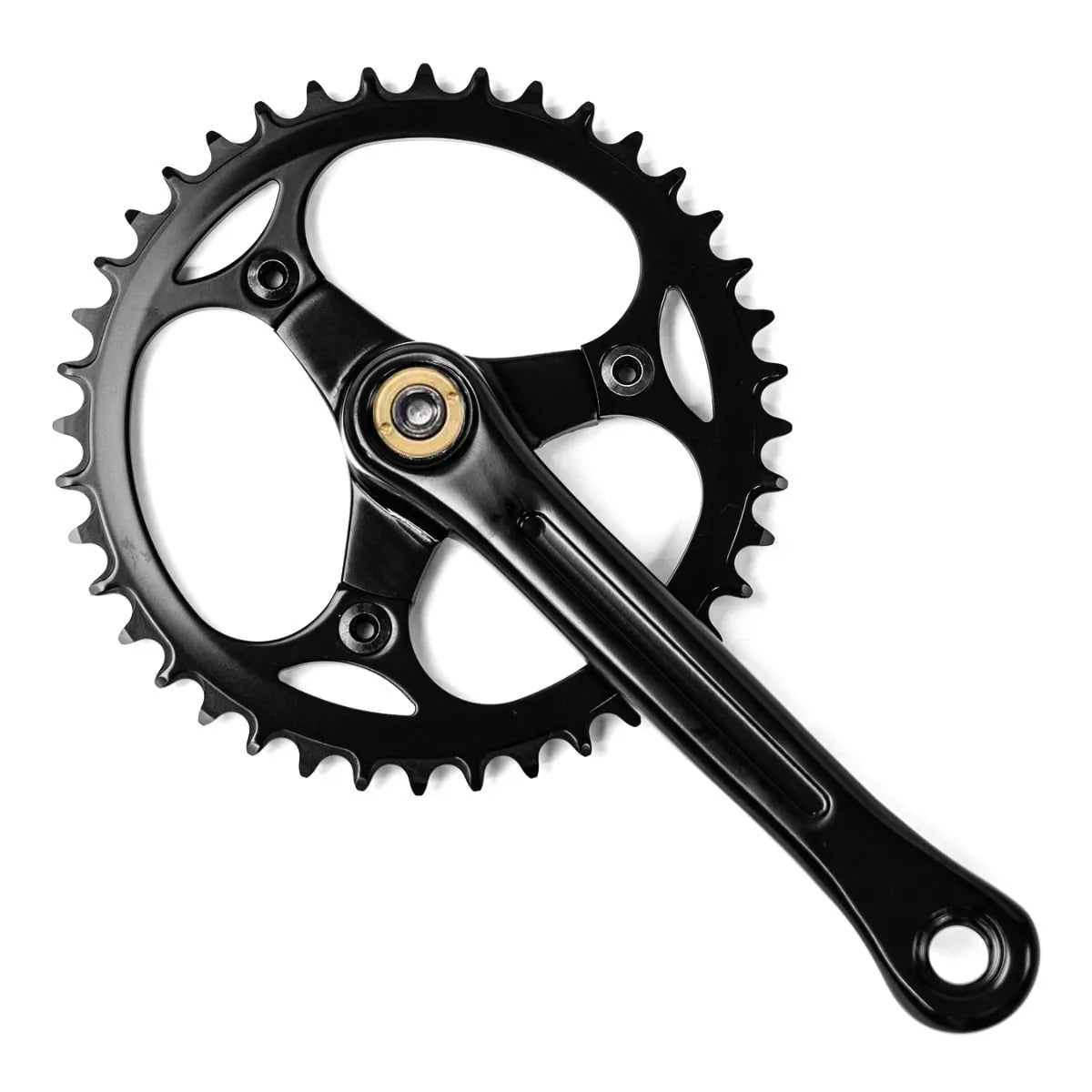 YMC crank set BLUE LUG クランク ブルーラグ クランクセット ナローワイド チェーンリング クロモリ クランク シングルスピード クランク フロントシングル カスタム 3アーム クランク