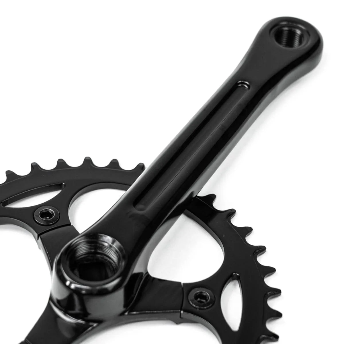YMC crank set BLUE LUG クランク ブルーラグ クランクセット ナローワイド チェーンリング クロモリ クランク シングルスピード クランク フロントシングル カスタム 3アーム クランク