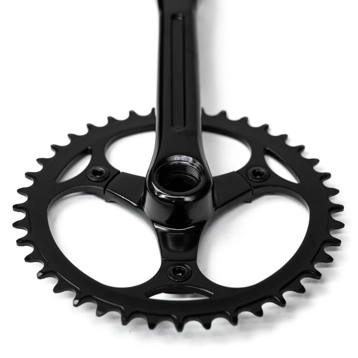 YMC crank set BLUE LUG クランク ブルーラグ クランクセット ナローワイド チェーンリング クロモリ クランク シングルスピード クランク フロントシングル カスタム 3アーム クランク