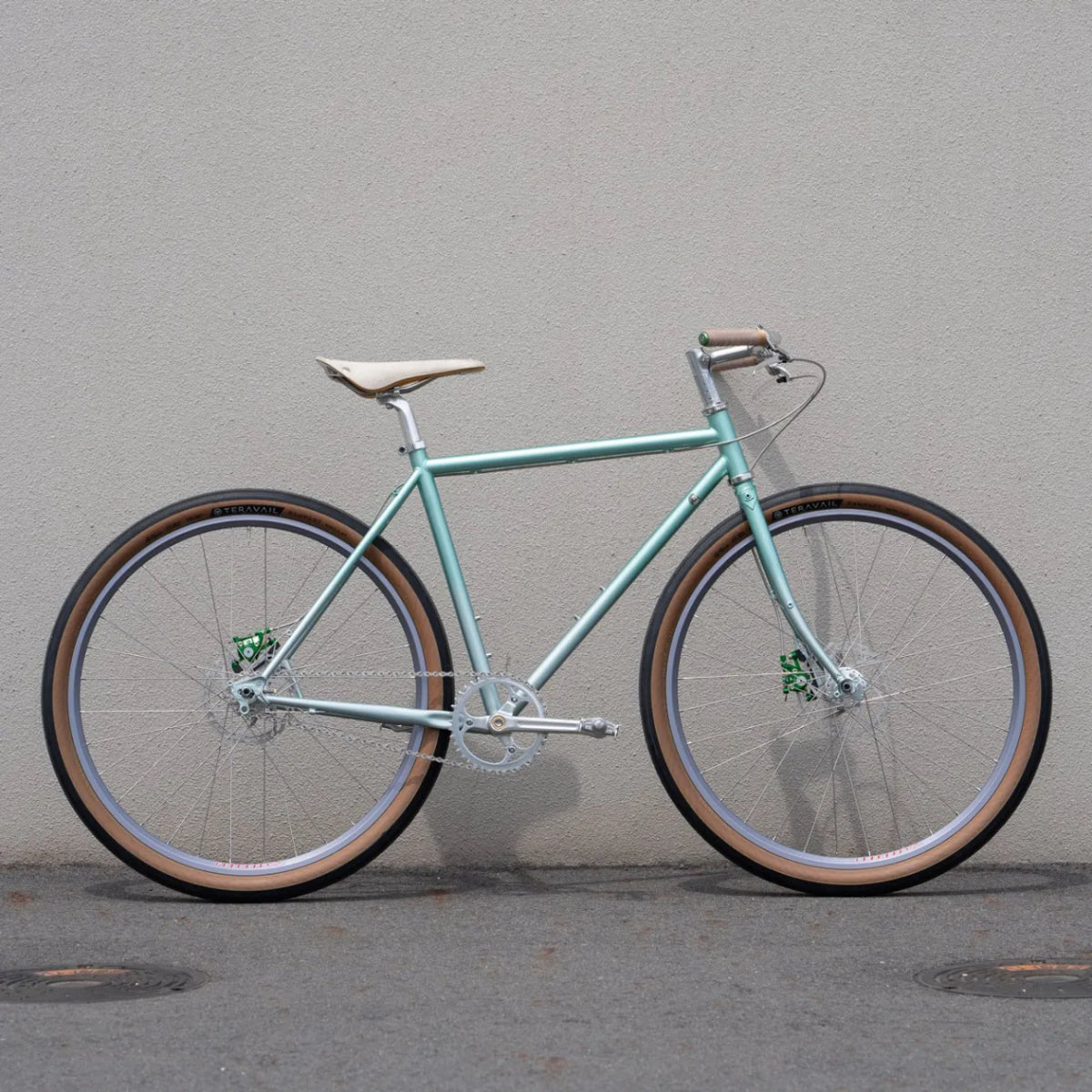 YMC crank set BLUE LUG クランク ブルーラグ クランクセット ナローワイド チェーンリング クロモリ クランク シングルスピード クランク フロントシングル カスタム 3アーム クランク