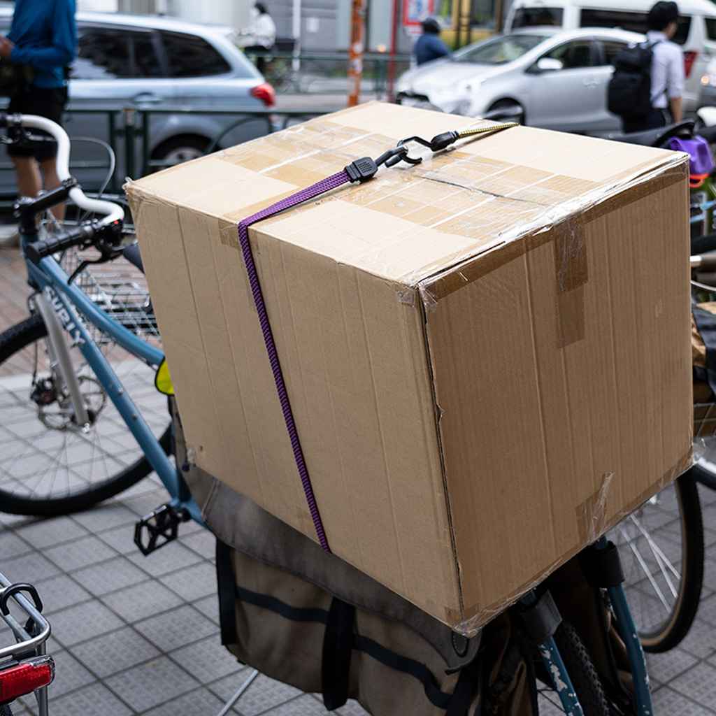 flat bungee ブルーラグ 荷物固定バンド 自転車バンジーコード バスケットアクセサリー ラック用コード サイクルパーツ 荷締めベルト