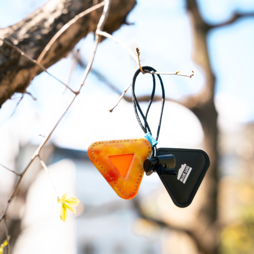 triangle reflector MINI(fire dye) 自転車リフレクター 反射板 ブルーラグ