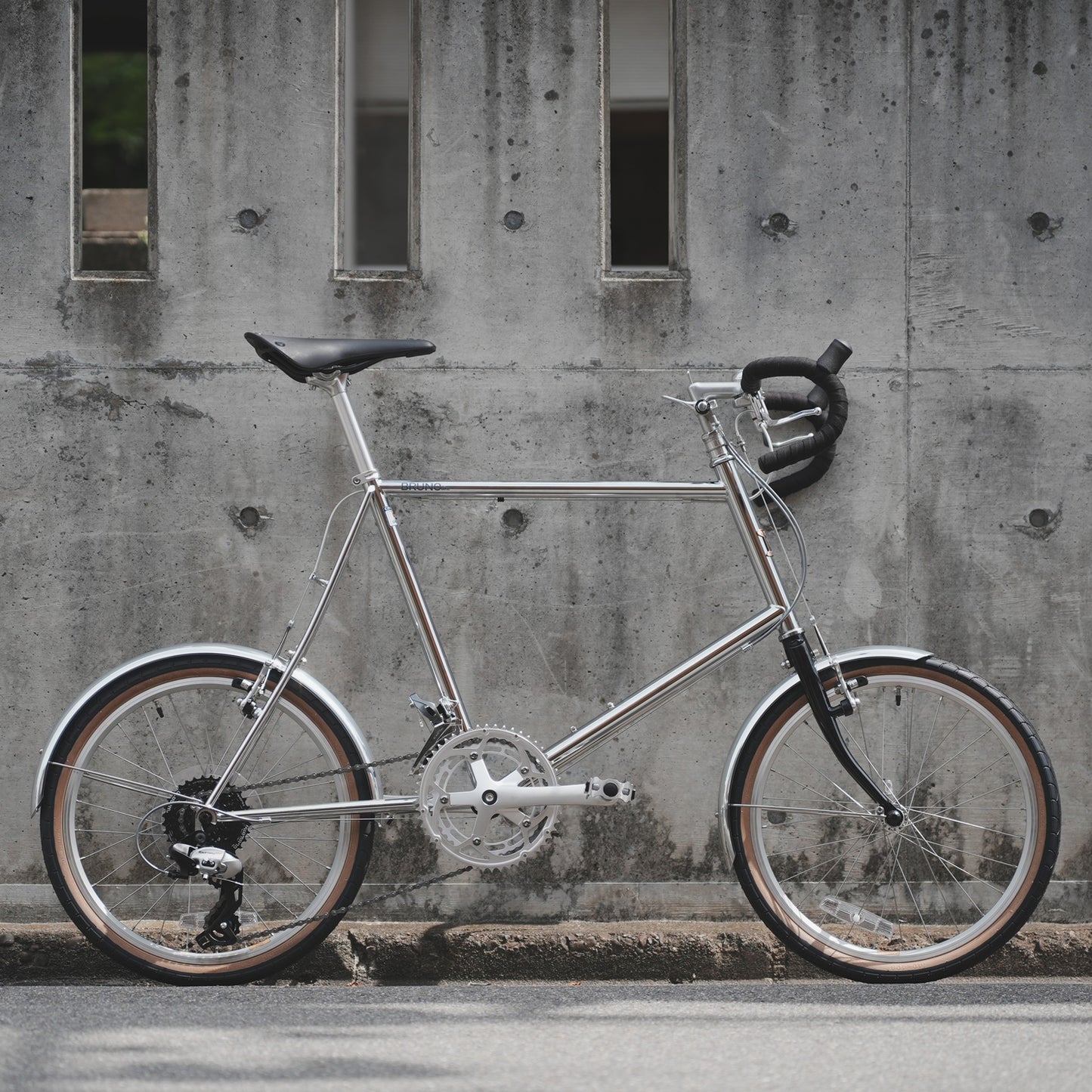 MINIVELO 20 ROAD DROP ミニベロロード 小径ロードバイク クロモリロード ブルーノ自転車 ギドネットレバー Brooks Cambium COLUMBUSパイプ