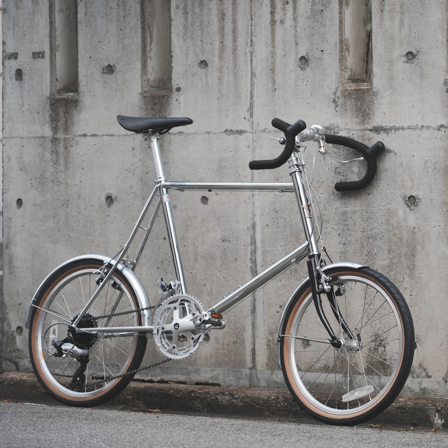 MINIVELO 20 ROAD DROP ミニベロロード 小径ロードバイク クロモリロード ブルーノ自転車 ギドネットレバー Brooks Cambium COLUMBUSパイプ