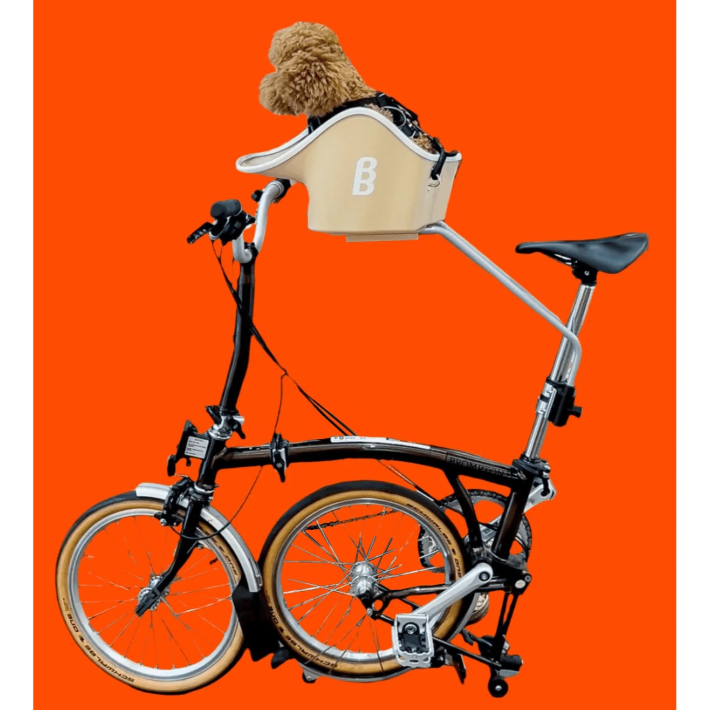 Canine Copilot リアサポートマウント Brook & Breeze Canine Copilot リアマウント 折りたたみ自転車 ドッグシート BROMPTON 犬 乗せ方 シートポスト マウント 犬用バイクアタッチメント 小型犬 自転車 アクセサリー