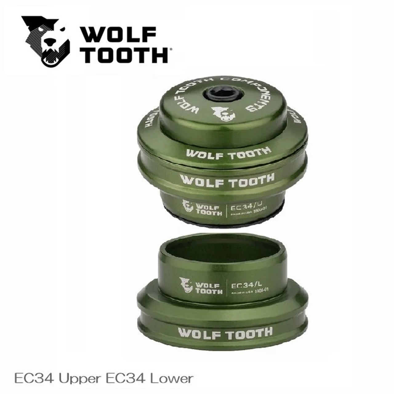 WOLF TOOTH EC34 Upper EC34 Lower カラー：OLIVE（ヘッドセット 