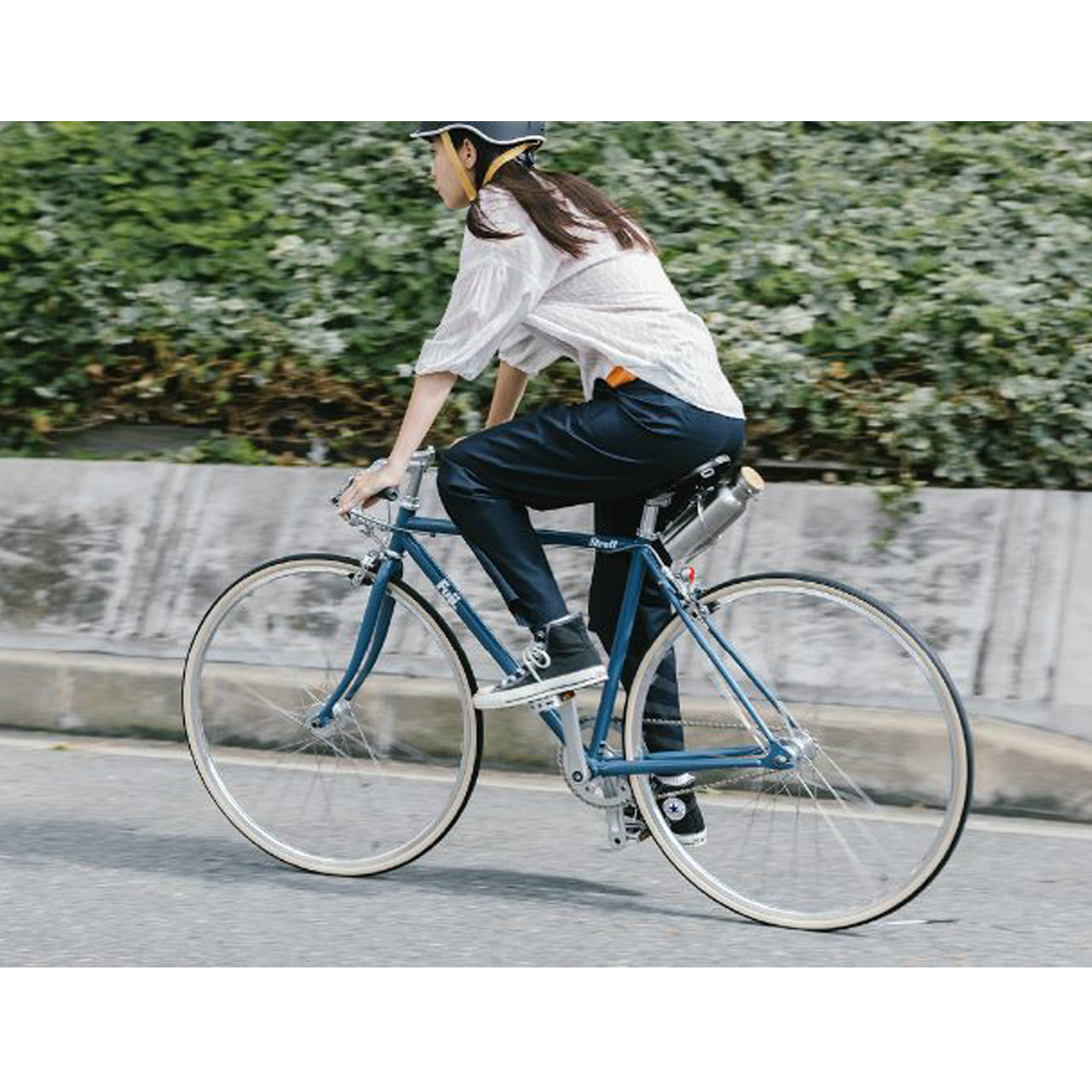 【2025年モデル】STROLL FUJI フジ STROLL ストロール クラシックバイク クロモリ シングルスピード ピストバイク 街乗り シングルギア 自転車 ベンドフォーク 自転車