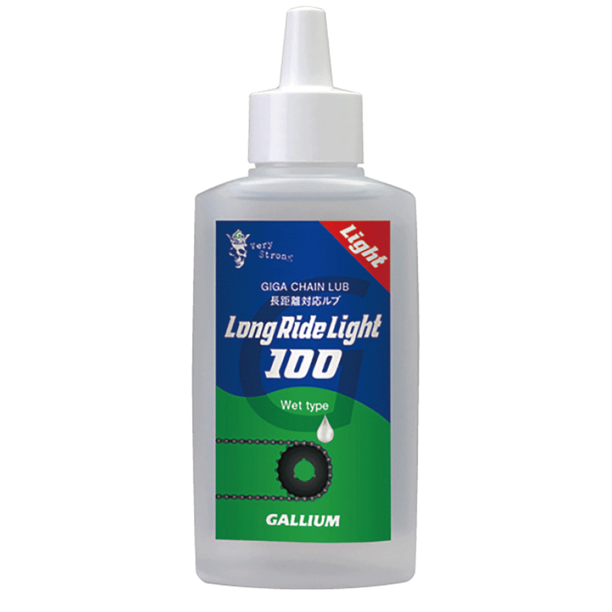 GIGA Chain Lube Long Ride Light(100ml) 液体ワックス ルブ パラフィンオイル 自転車 ロングライド チェーンオイル ブルベ向け ルブ 低摩擦 チェーンメンテ 防汚 ワックスルブ PTFE潤滑剤