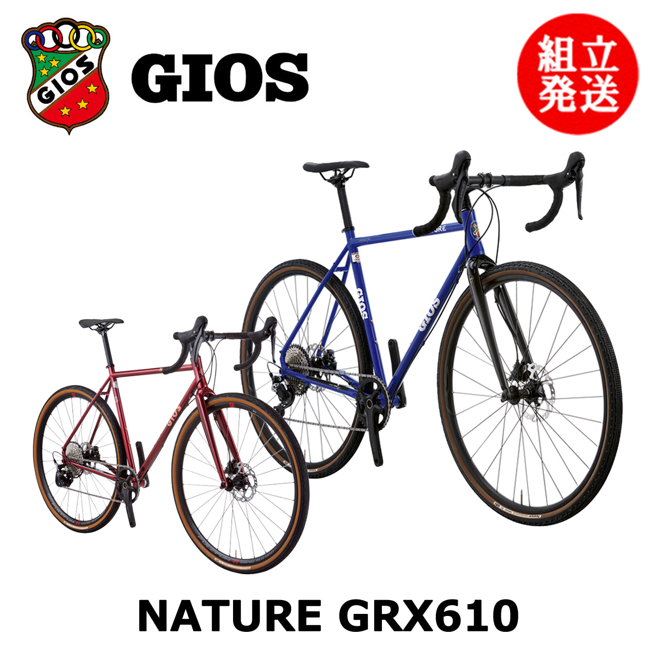 GIOS / 【2025年モデル】NATURE GRX610（ナチュール）-グラベルロード- – 京都の自転車屋 CYCLE SHOP eirin ＆  サイクルハテナ