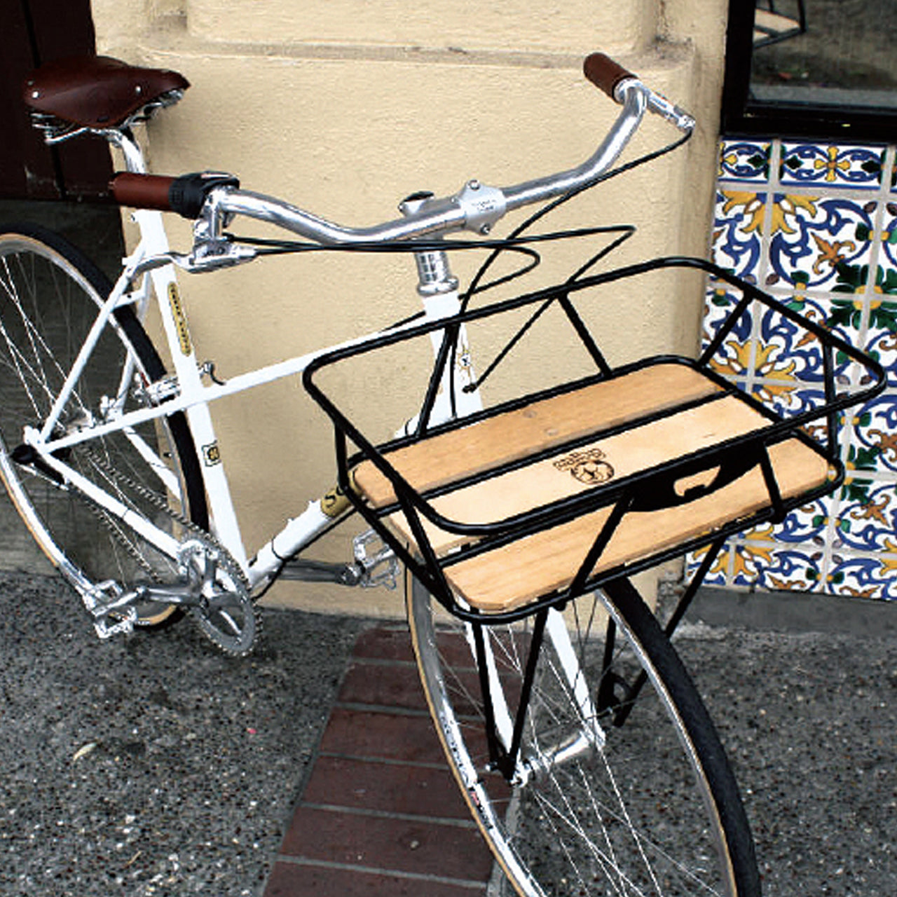 キングキャリア KCL-1F2 ミノウラ フロントキャリア キャリア クラシック キャリア レトロ ネオレトロ コミューターバイク キャリア クロモリフレームに似合うキャリア