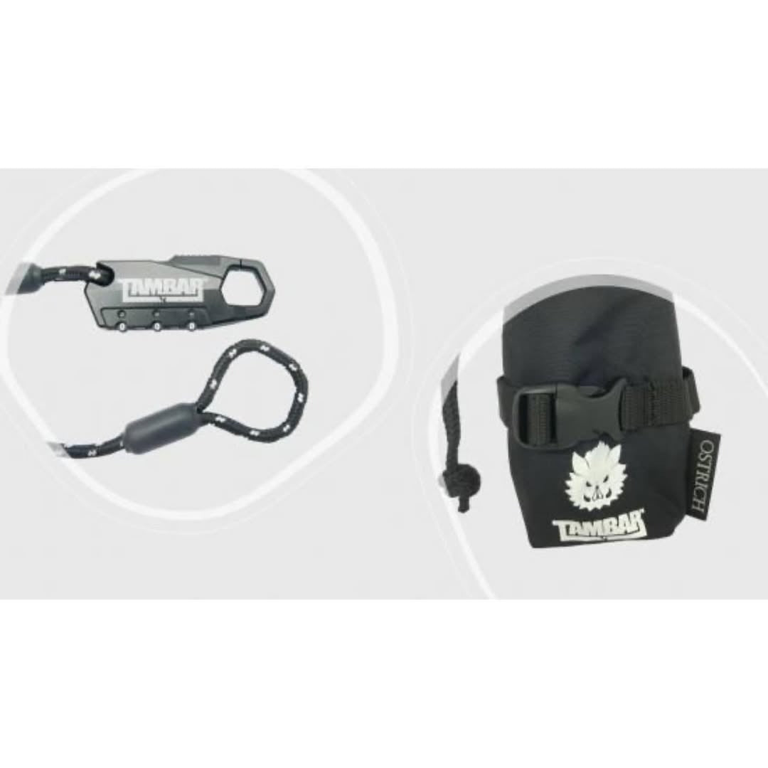 wanawa lock TAMBAR ワナワロック カラビナロック ロープロック 盗難補償 自転車セキュリティ オーストリッチ製ポーチ