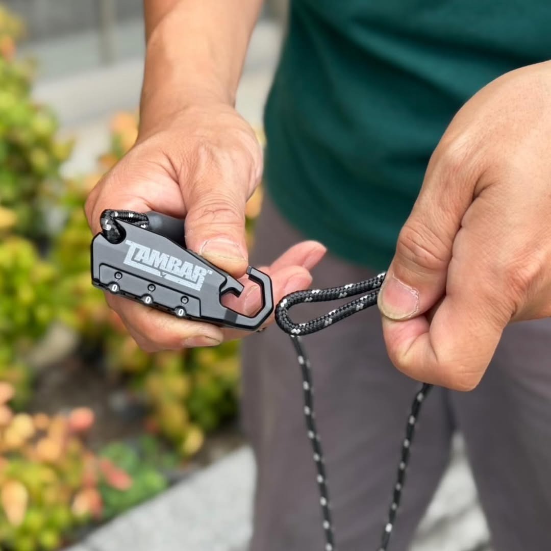 wanawa lock TAMBAR ワナワロック カラビナロック ロープロック 盗難補償 自転車セキュリティ オーストリッチ製ポーチ