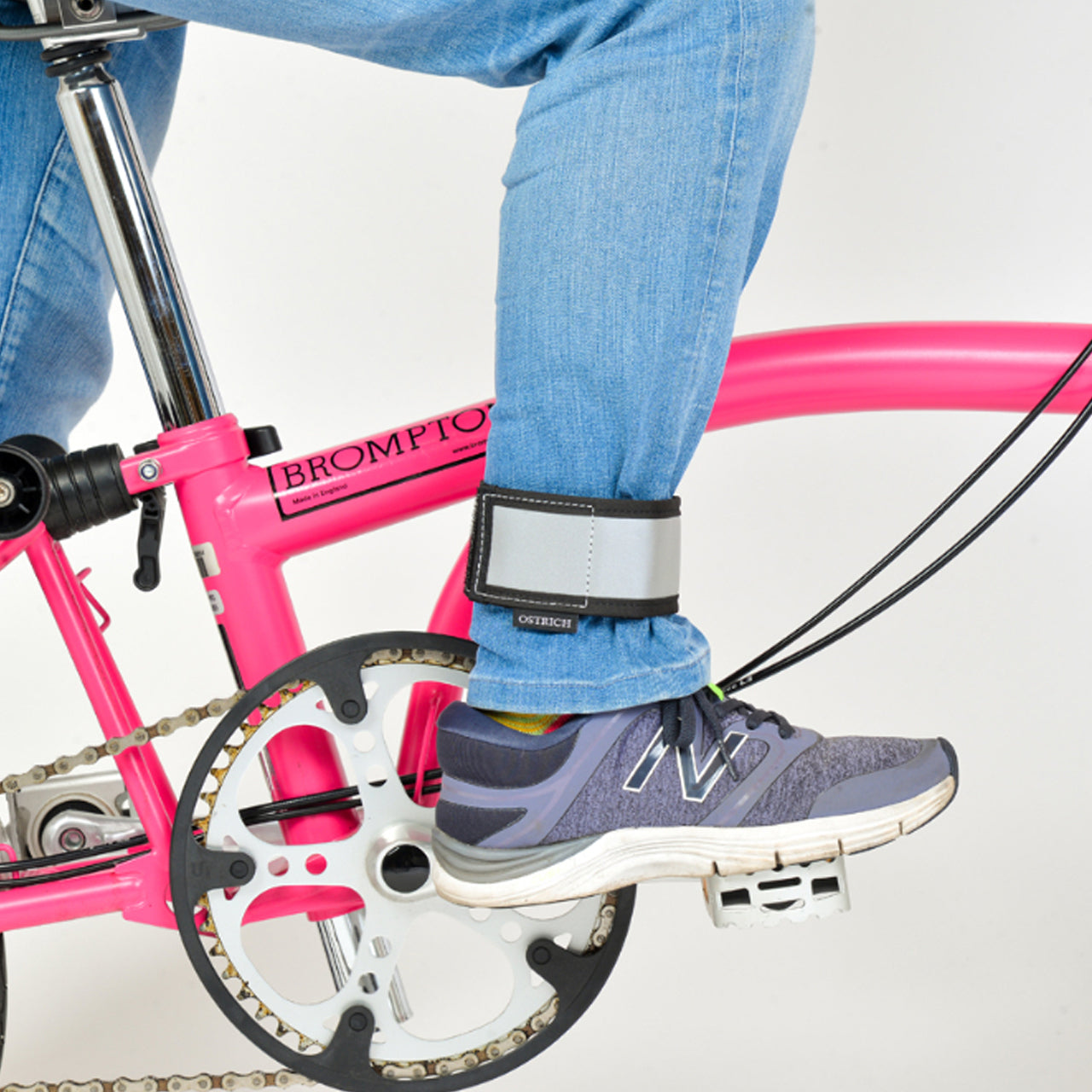 ズボンクリップR オーストリッチ リフレクター バンド トラウザーバンド 自転車 アクセサリー 夜間 ライド 安全 裾バンド 3M 反射素材