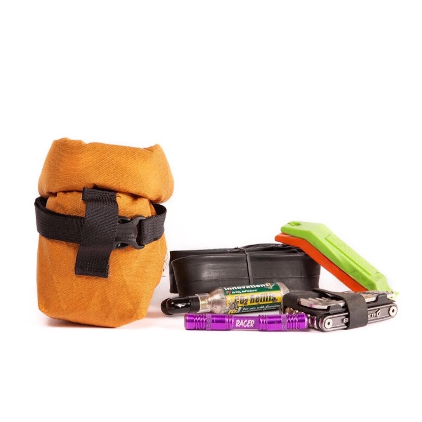 Rolltop Saddlebag Outer Shell サドルバッグ ロールトップ サドルバッグ グラベルバイク バッグ バイクパッキング サドルバッグ X-Pac サドルバッグ カリフォルニア製 バッグ 自転車ツーリング バッグ