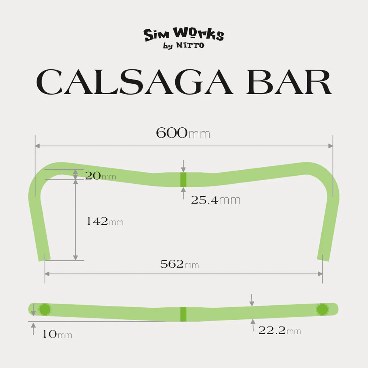 【SIM WORKS by NITTO】Calsaga Bar 日東 ニットー シムワークス ブルホーンバー ハンドルバー ツーリング ハンドル