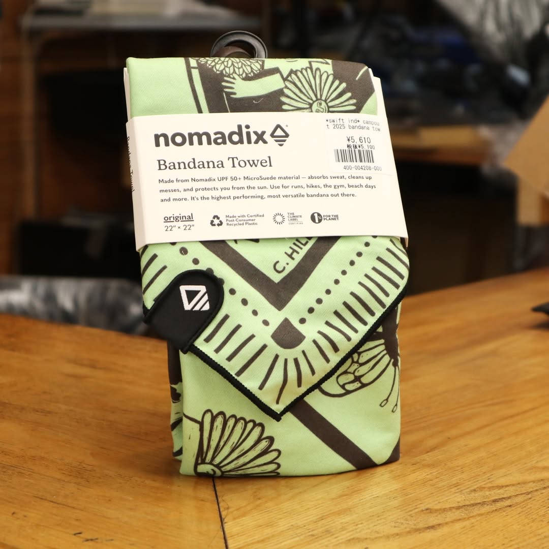 campout 2025 bandana towel バイクパッキング ギア 自転車用バンダナ サイクルアクセサリー 自転車 キャンプグッズ スウィフト キャンプアウト