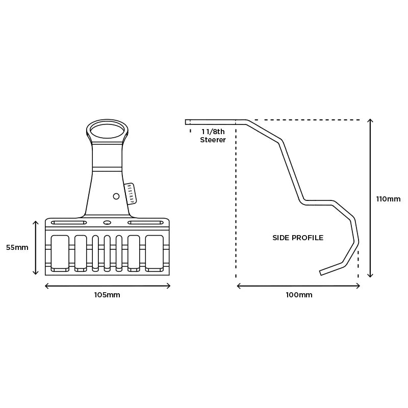 Bumper Bar RESTRAP バンパーバー ハンドルバーバッグ サポート バイクパッキング アクセサリー 小径フレーム 自転車バッグ 自転車用ライトマウント フォークコラム スペーサー 自転車フロントバッグ