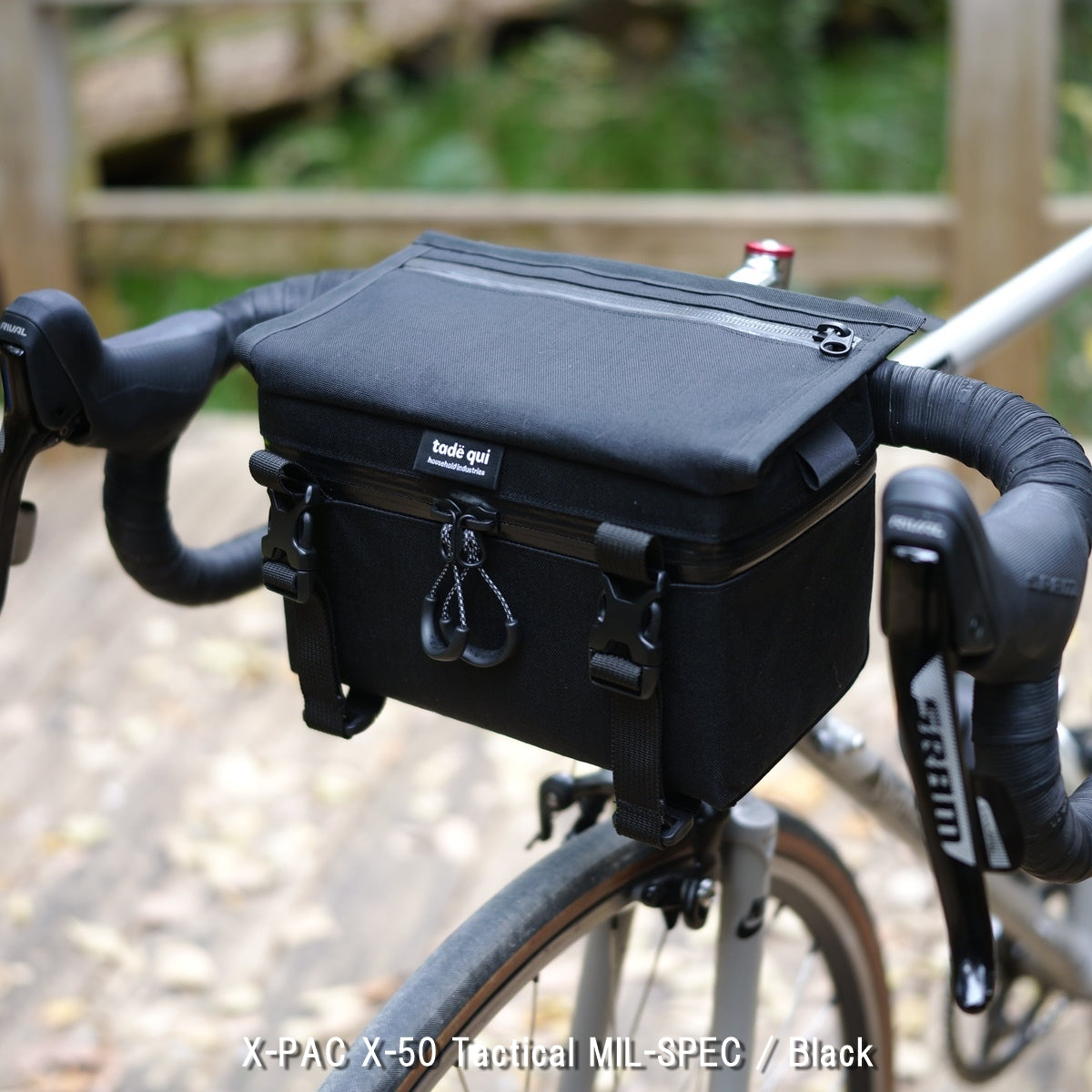 Cunningham(Ultra X™ diamondhide 400D) タデクイ Ultra ハンドルバーバッグ 軽量 フロントバッグ 自転車 バイクパッキング 軽量 バッグ カメラ フロントバッグ 耐久性 ハンドルバーバッグ ロングライド 装備 バッグ