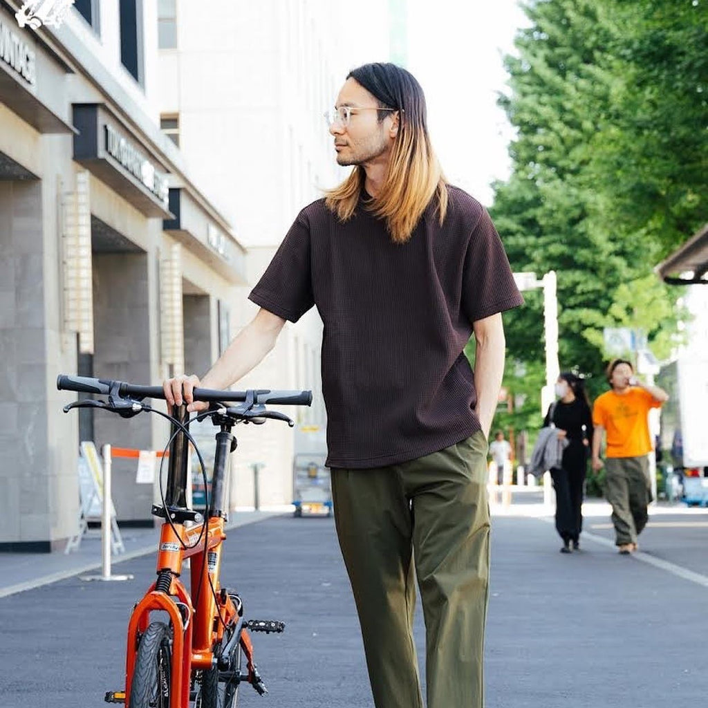 narifuri_マルチワッフルクルーネックTシャツ(NF1174)