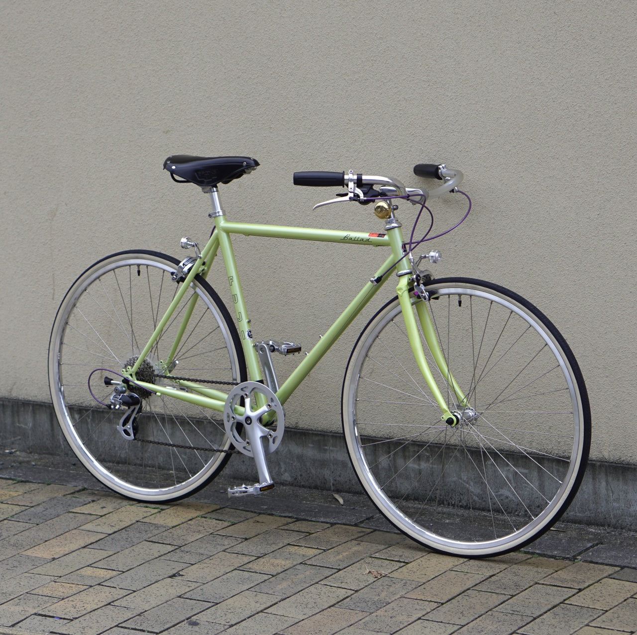 【オリジナルカスタム】BALLAD(54:173-180cm) FUJI BALLAD eirin custom フジ バラッド カスタム完成車 クロモリ アーバンカスタム BROOKS B17 サドル MKS Pretzel ペダル 京都 自転車 eirin クラシック ロードバイク カスタム