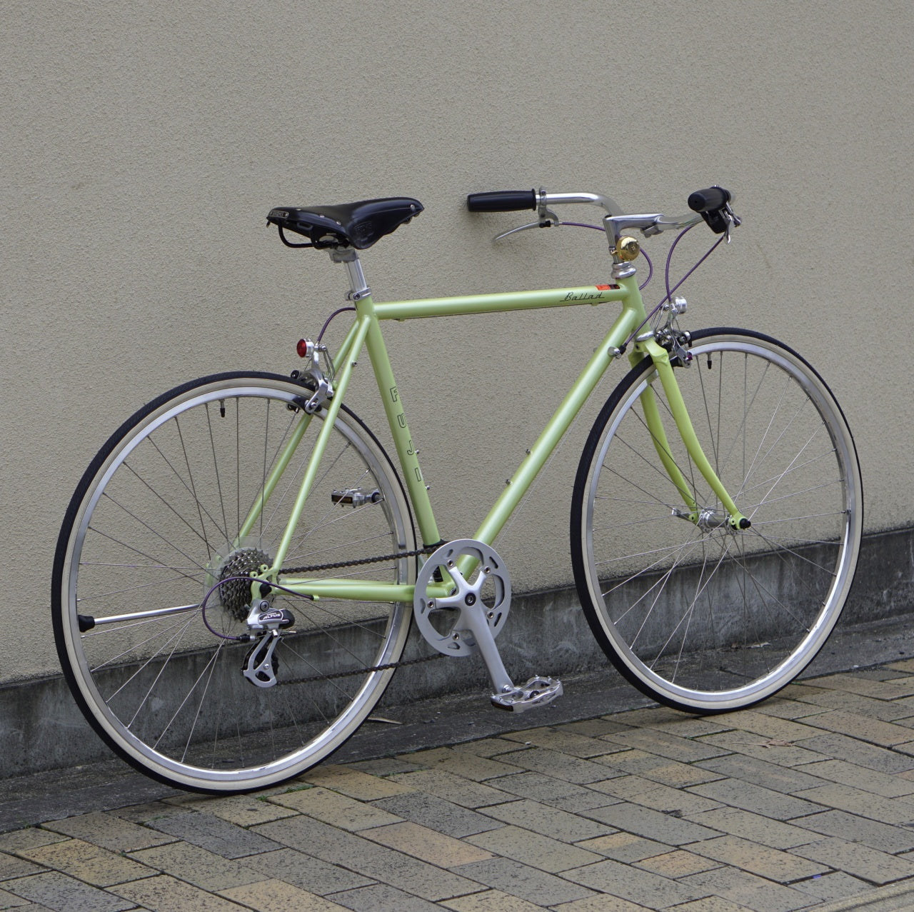 【オリジナルカスタム】BALLAD(54:173-180cm) FUJI BALLAD eirin custom フジ バラッド カスタム完成車 クロモリ アーバンカスタム BROOKS B17 サドル MKS Pretzel ペダル 京都 自転車 eirin クラシック ロードバイク カスタム