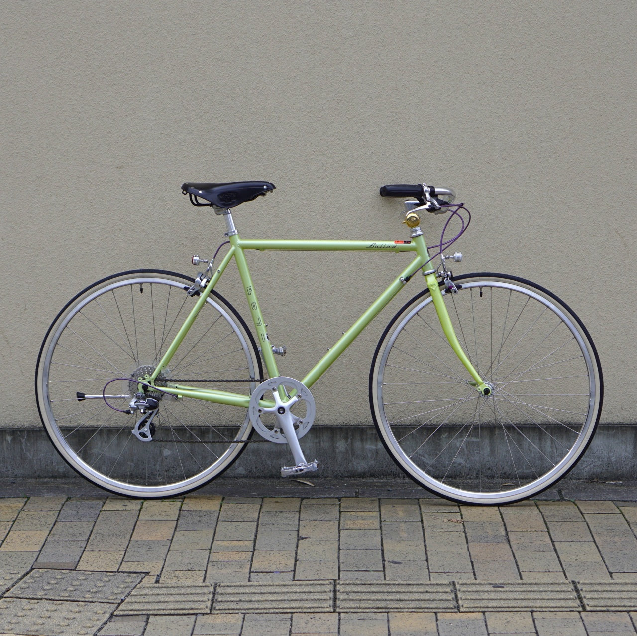 【オリジナルカスタム】BALLAD(54:173-180cm) FUJI BALLAD eirin custom フジ バラッド カスタム完成車 クロモリ アーバンカスタム BROOKS B17 サドル MKS Pretzel ペダル 京都 自転車 eirin クラシック ロードバイク カスタム