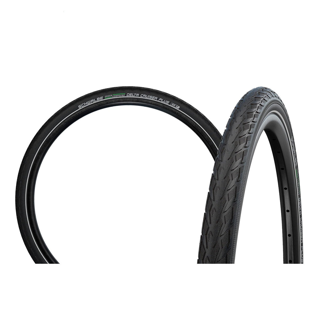 SCHWALBE DELTA CRUISER PLUS リフレクター付き耐パンクタイヤ