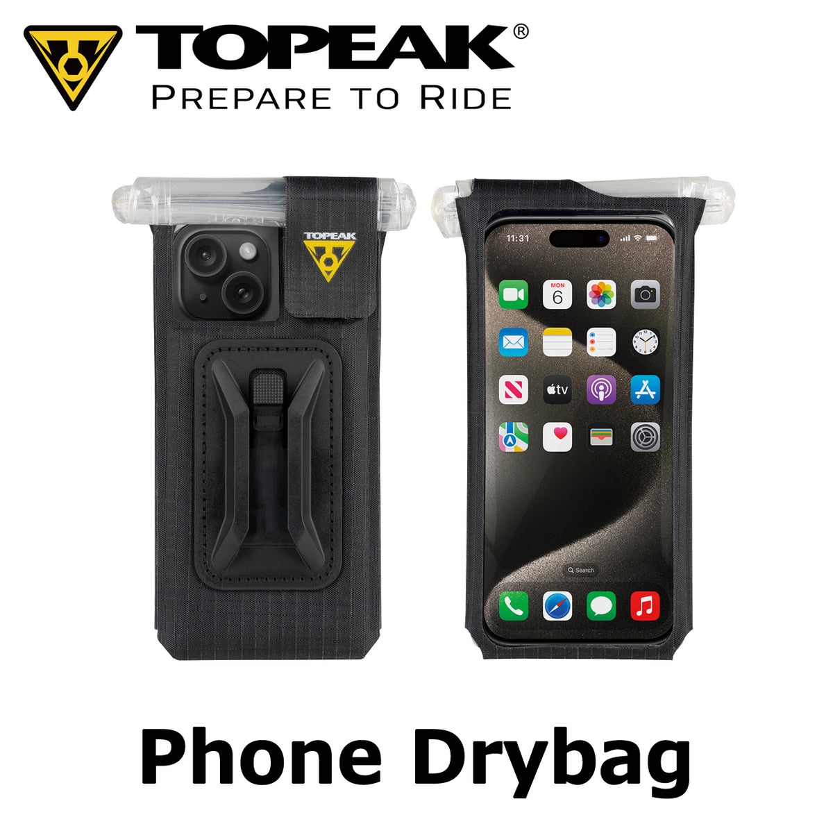TOPEAK Phone Drybag 防滴スマートフォンケース ハンドルバーマウント付