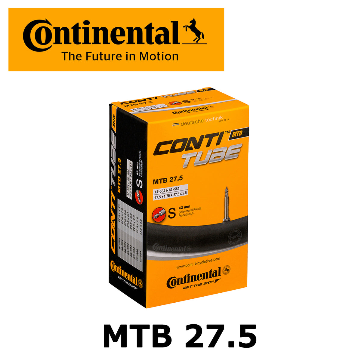 Continental MTB 27.5 仏式ブチルインナーチューブ 27.5インチ用