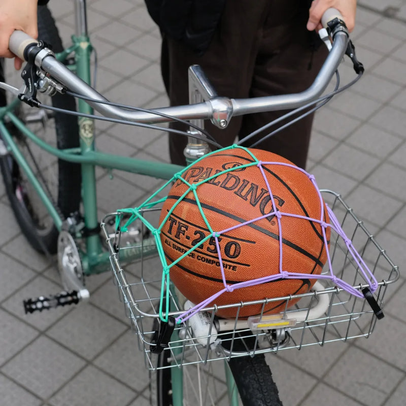 cargo net ブルーラグ カーゴネット 荷物固定ネット 自転車 WALD バスケット アクセサリー 自転車 ラックネット カラビナ付き ネット 自転車 おしゃれパーツ バスケット用ゴムネット