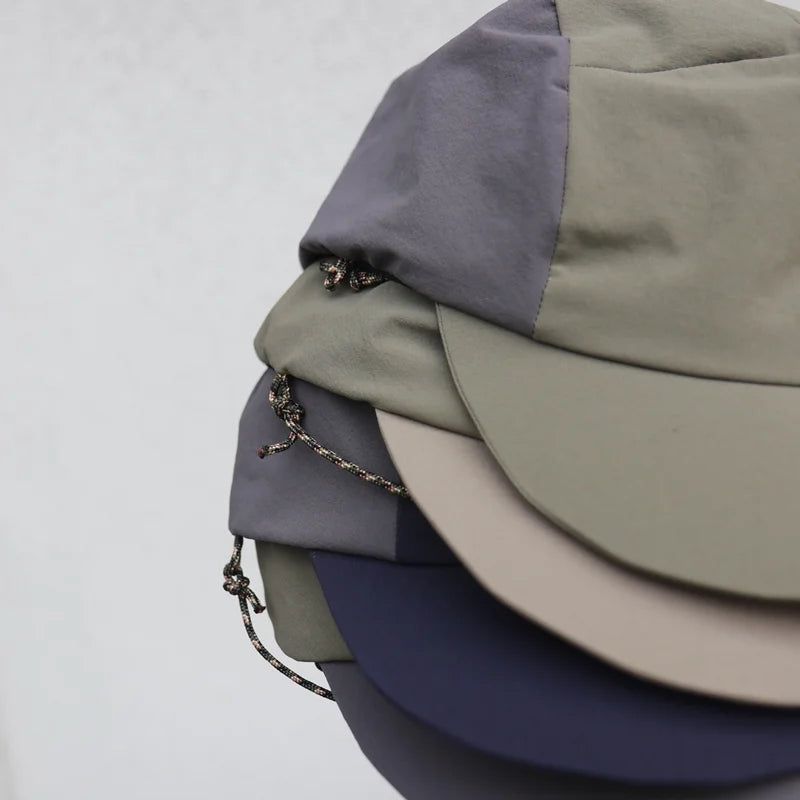 sankaku.sui ドライストレッチ Cap two-tone ハットストラップ付きキャップ