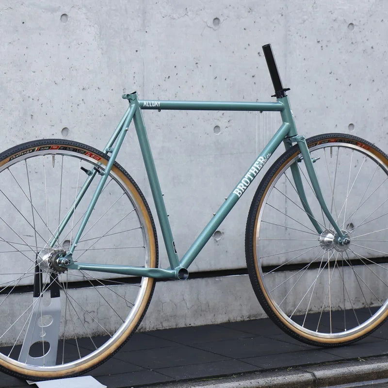 Surly 4130 クロモリグリーンフレーム ブルックスサドル 室内完全保管‼️ BROTHER CYCLE / ALLDAY(クロモリシングルスピードフレーム