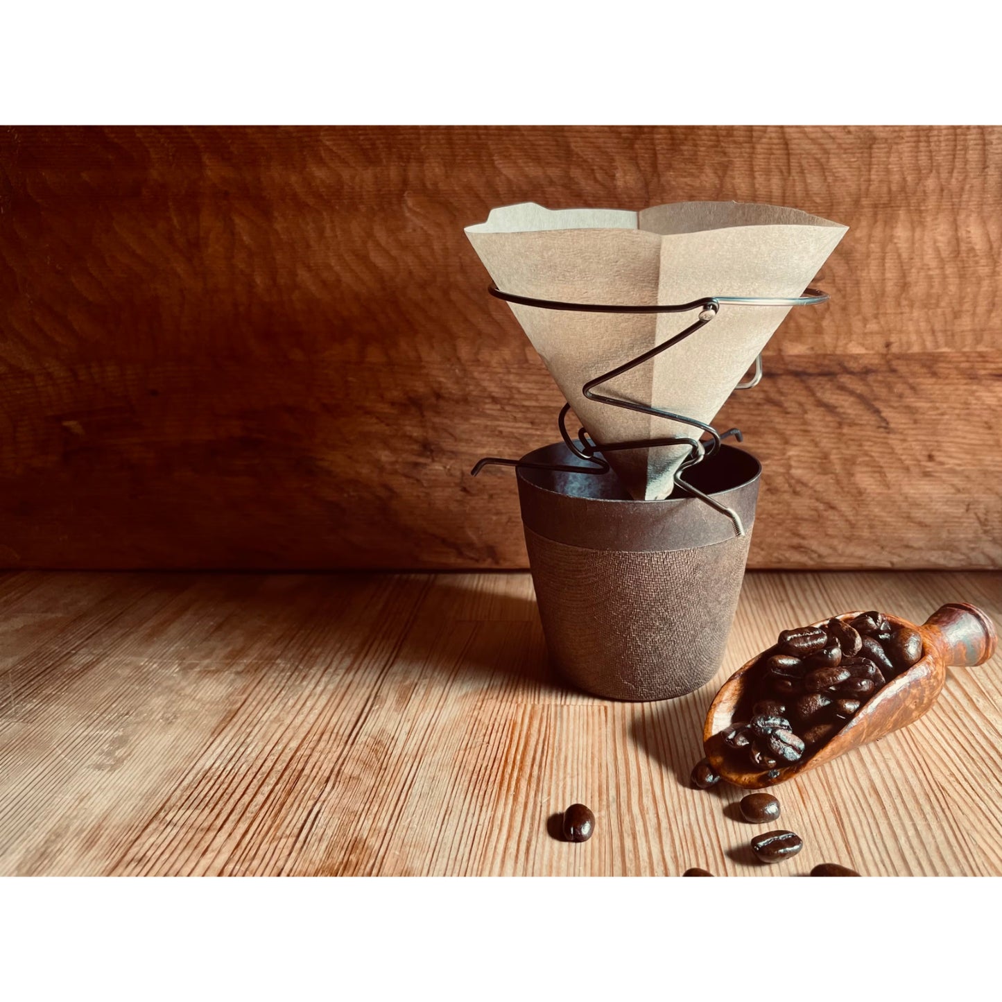 山のコーヒードリッパー雪渓　（1杯用） 山コーヒーギア アウトドアドリッパー ULコーヒー 登山 コーヒーセット 軽量抽出ギア コーヒー道具 ミニマル 組み立て式ドリッパー