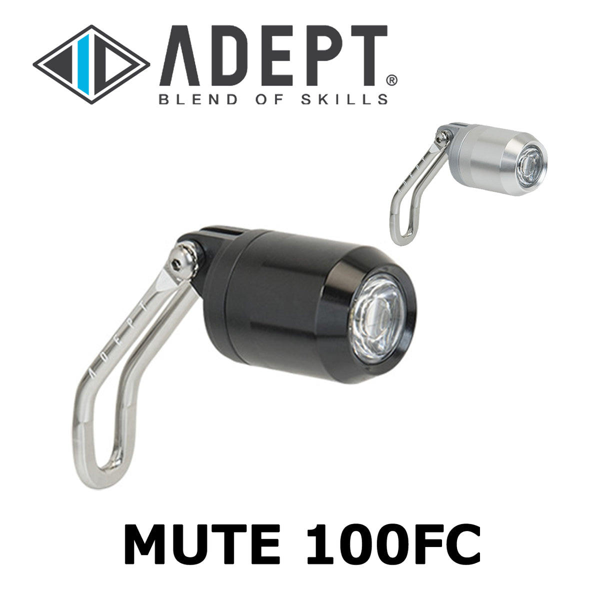 ADEPT MUTE 100FC キャリパーブレーキ取付フロントライト