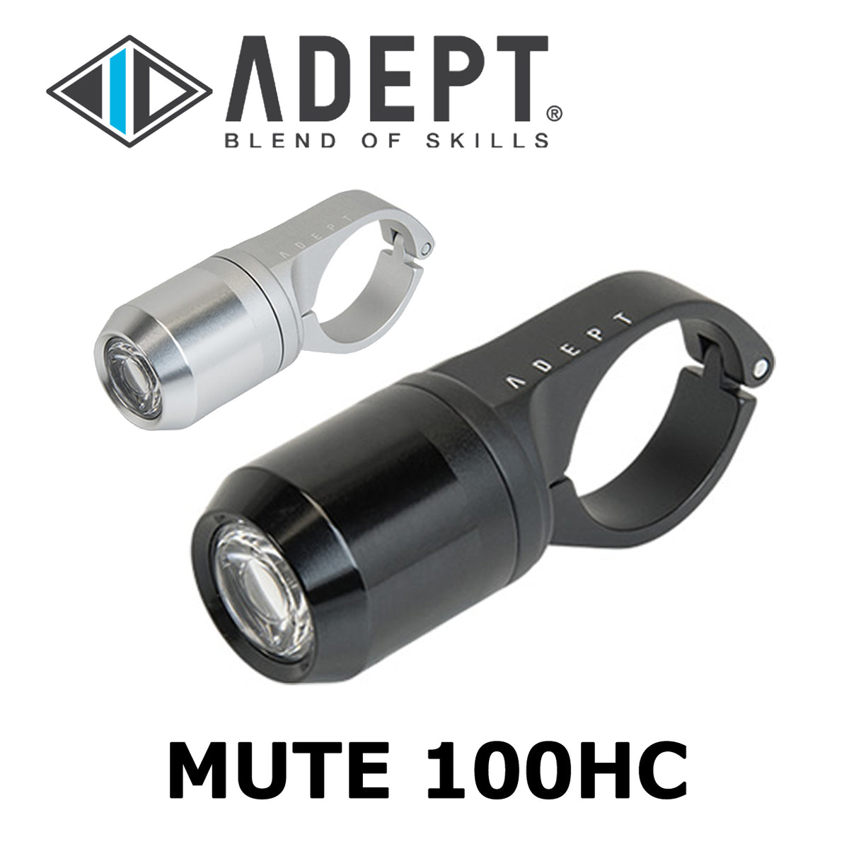 ADEPT MUTE 100HC ハンドルバー固定式 USB充電フロントライト