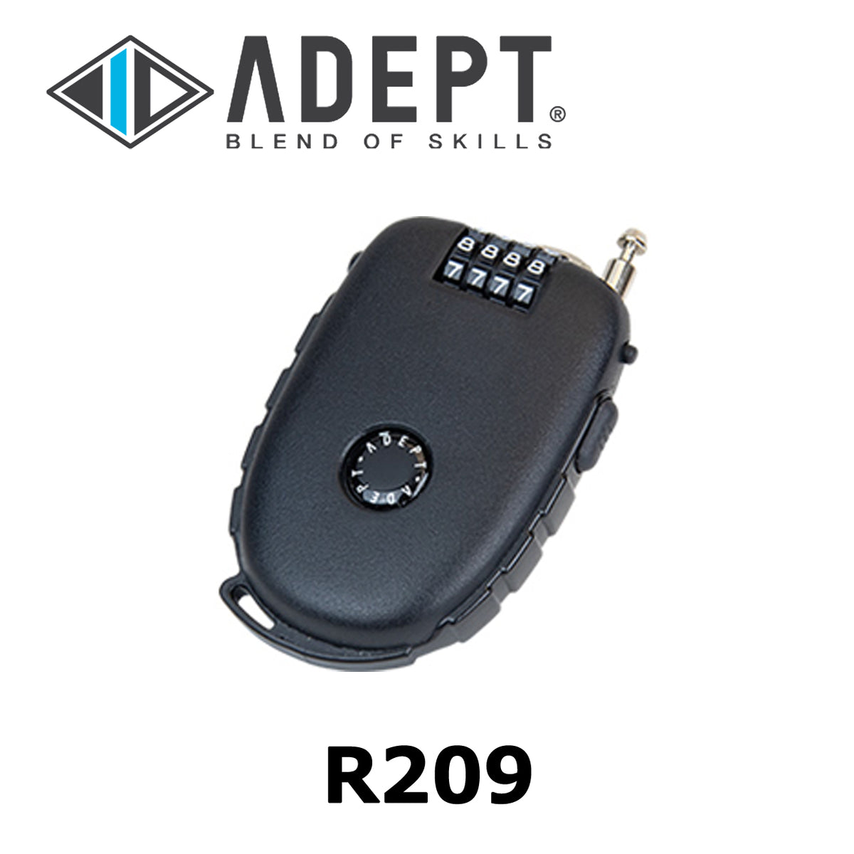 ADEPT R209 軽量ダイヤル式ワイヤーロック 1200mm