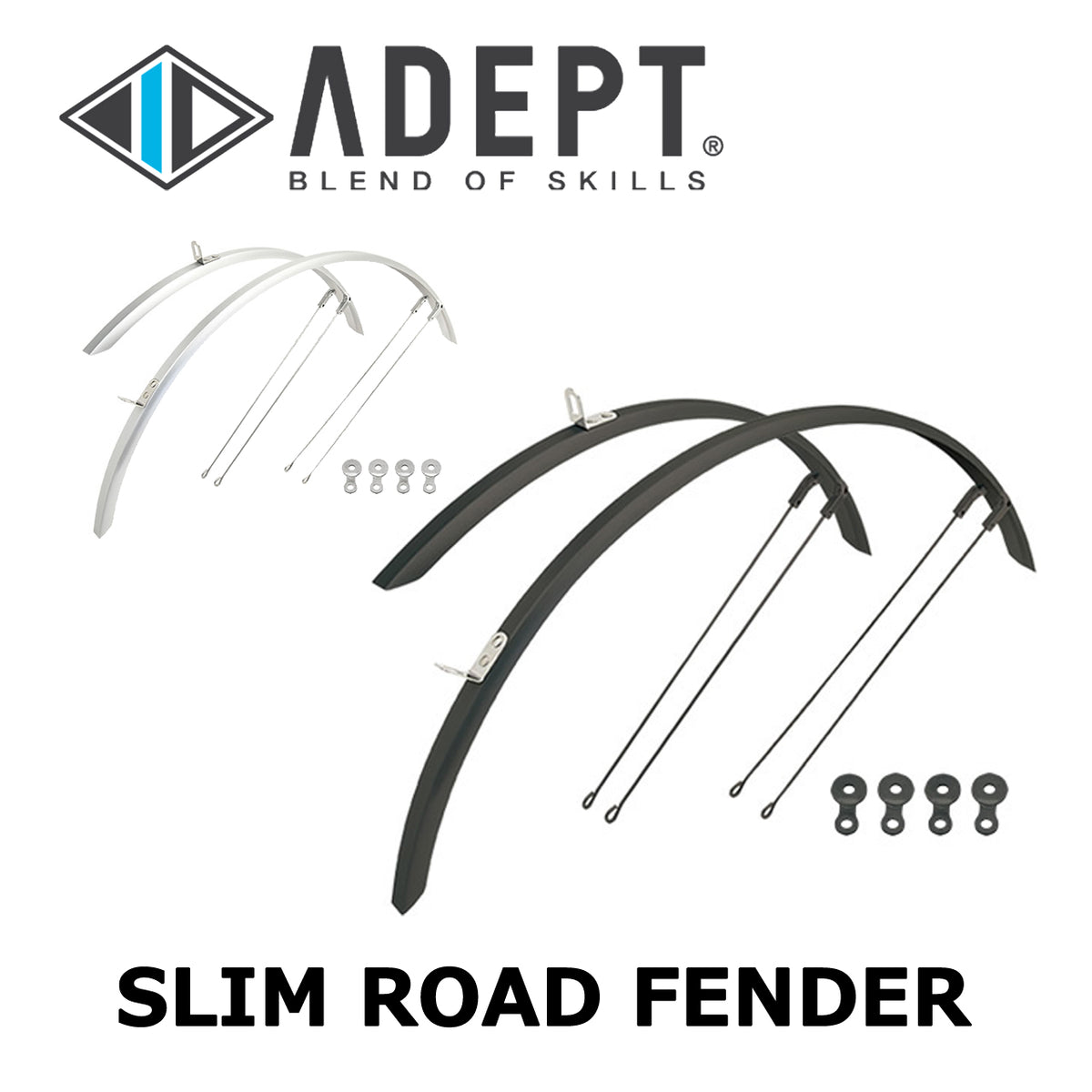ADEPT SLIM ROAD FENDER ロードバイク用アルミフェンダーセット