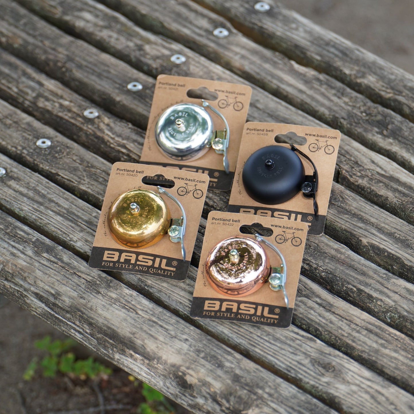 ポートランドベル BASIL ベル クラシック 自転車ベル 真鍮ベル 自転車 22.2mm ハンドル ベル シティバイク アクセサリー マットブラック ベル クラシカルバイク パーツ