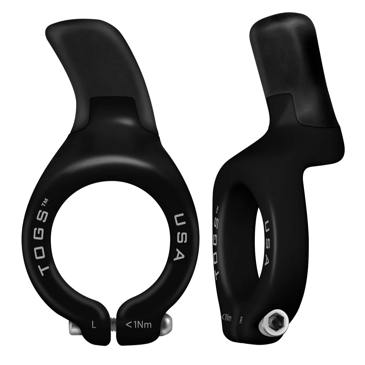 TOGS（Black） TOGS バーエンド MTB ハンドル ポジション改善 親指バーエンド アクセサリー ロングライド 手首痛対策 グラベルバイク バーエンド フラットバー ポジション追加 超軽量 ハンドルアクセサリー