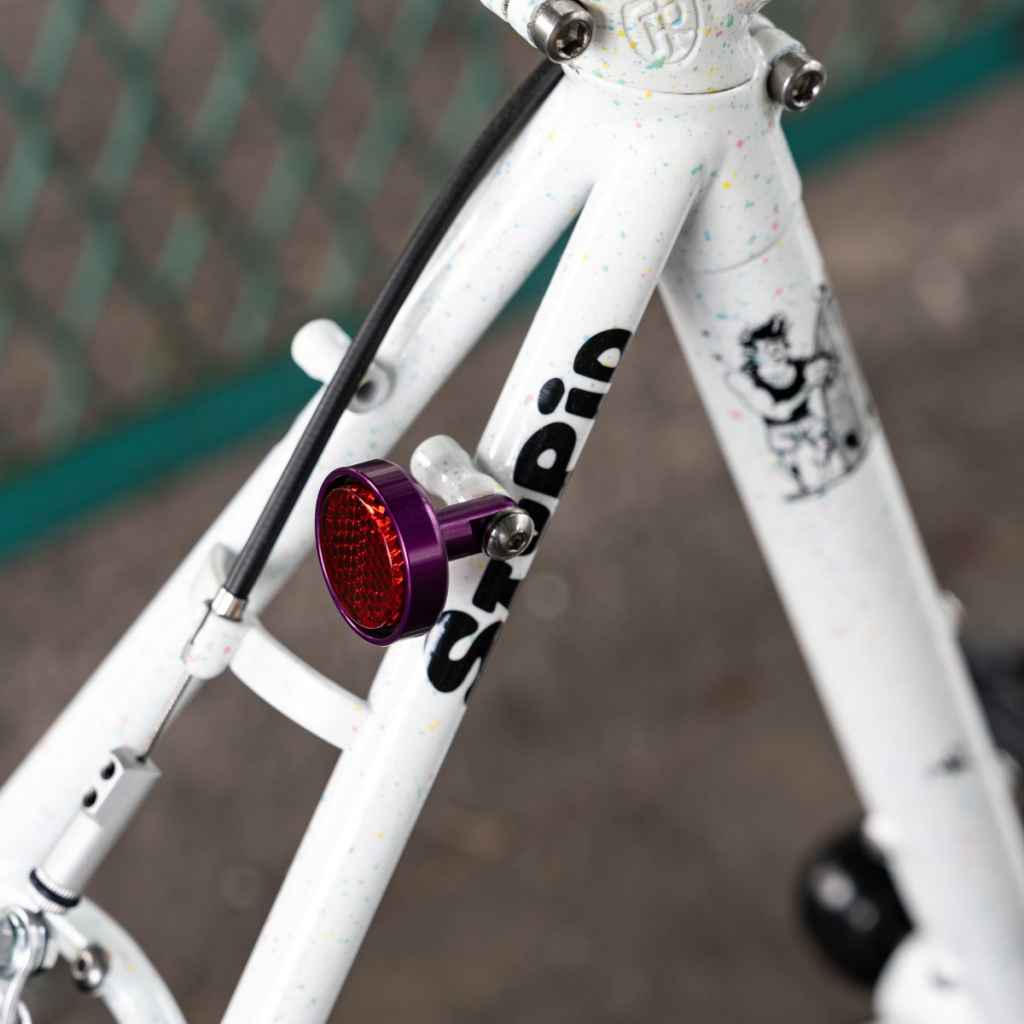 KOMA reflector BLUE LUG ブルーラグ 自転車 リフレクター クロモリフレーム アクセサリー バイクカスタム パーツ シートステー リフレクター サドル下 リフレクター アルミ削り出し リフレクター